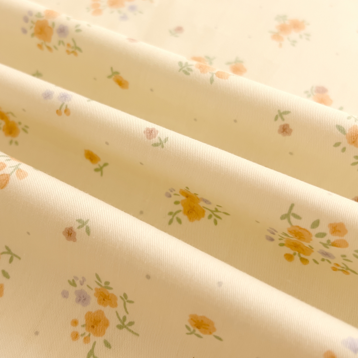 91家纺网 家纺一手货源 找家纺 DoDo 兜兜 2026新款40支全棉纯棉小碎花四件套（可定做尺寸） 樱草恋歌