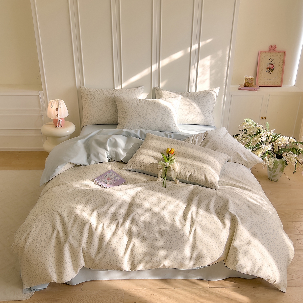 91家纺网 家纺一手货源 找家纺 DoDo 兜兜 2026新款40支全棉纯棉小碎花四件套（可定做尺寸） 楼兰阁