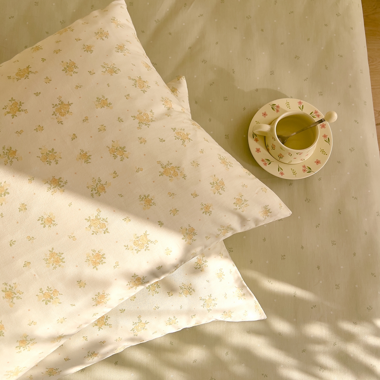 91家纺网 家纺一手货源 找家纺 DoDo 兜兜 2026新款40支全棉纯棉小碎花四件套（可定做尺寸） 春信予你