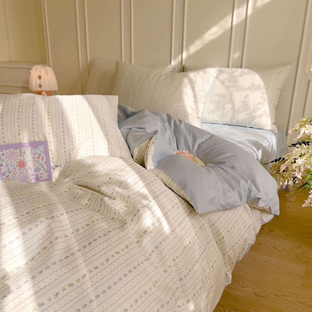 91家纺网 家纺一手货源 找家纺 DoDo 兜兜 2026新款40支全棉纯棉小碎花四件套（可定做尺寸） 沐雅之风