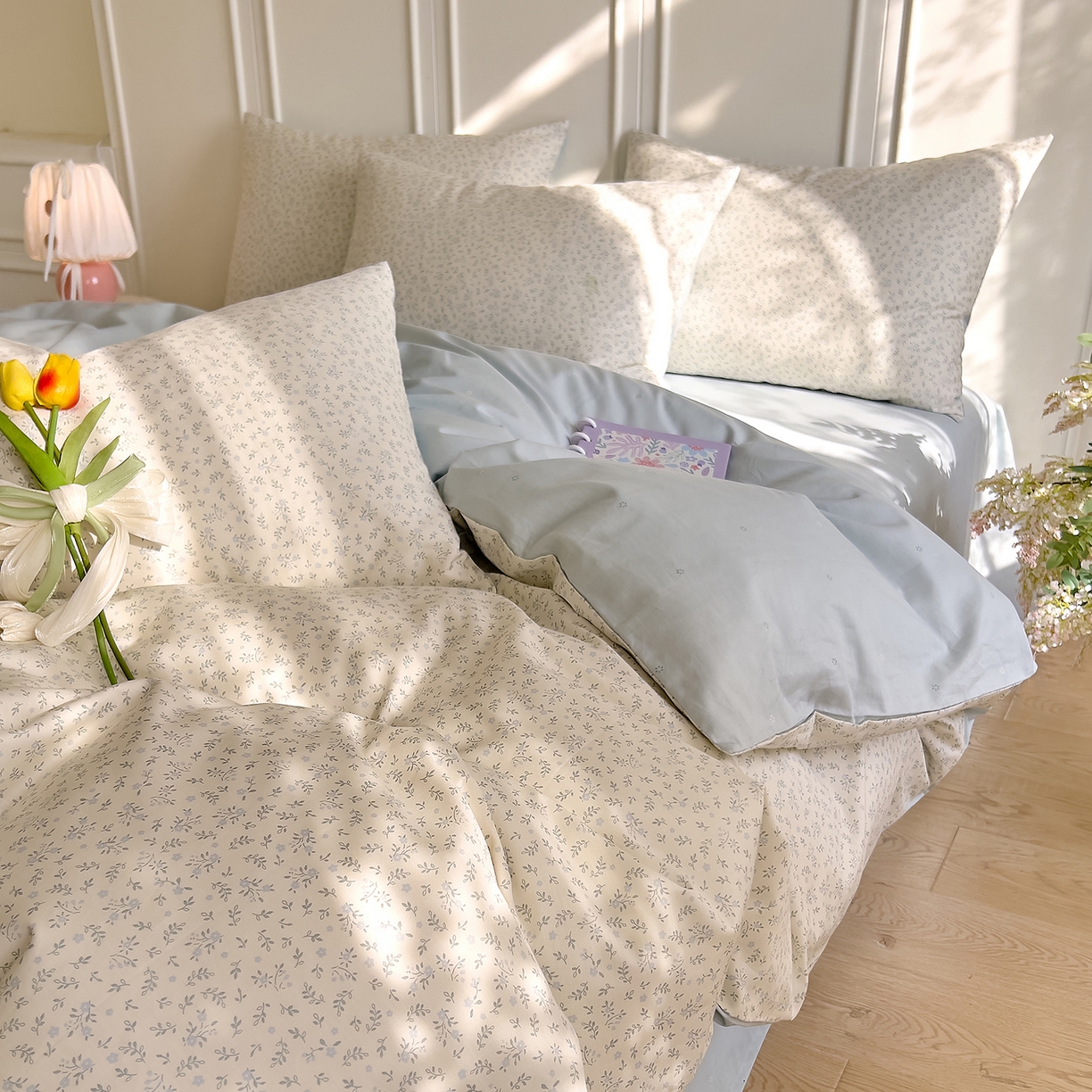 91家纺网 家纺一手货源 找家纺 DoDo 兜兜 2026新款40支全棉纯棉小碎花四件套（可定做尺寸） 楼兰阁