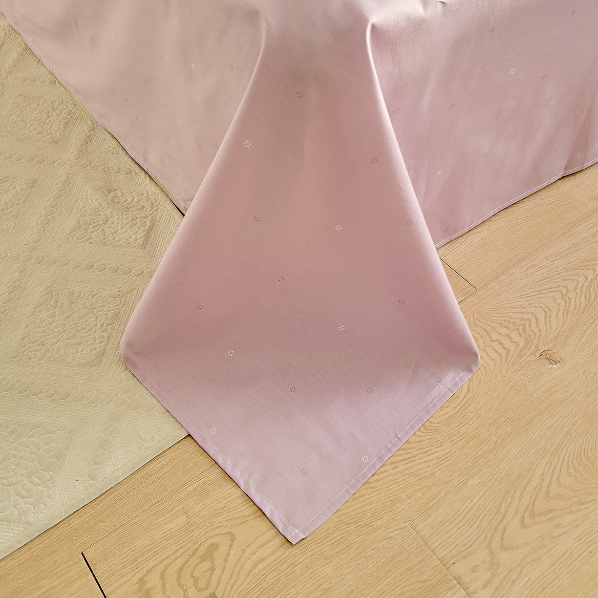 91家纺网 家纺一手货源 找家纺 DoDo 兜兜 2026新款40支全棉纯棉小碎花四件套（可定做尺寸） 奶冻樱桃-紫