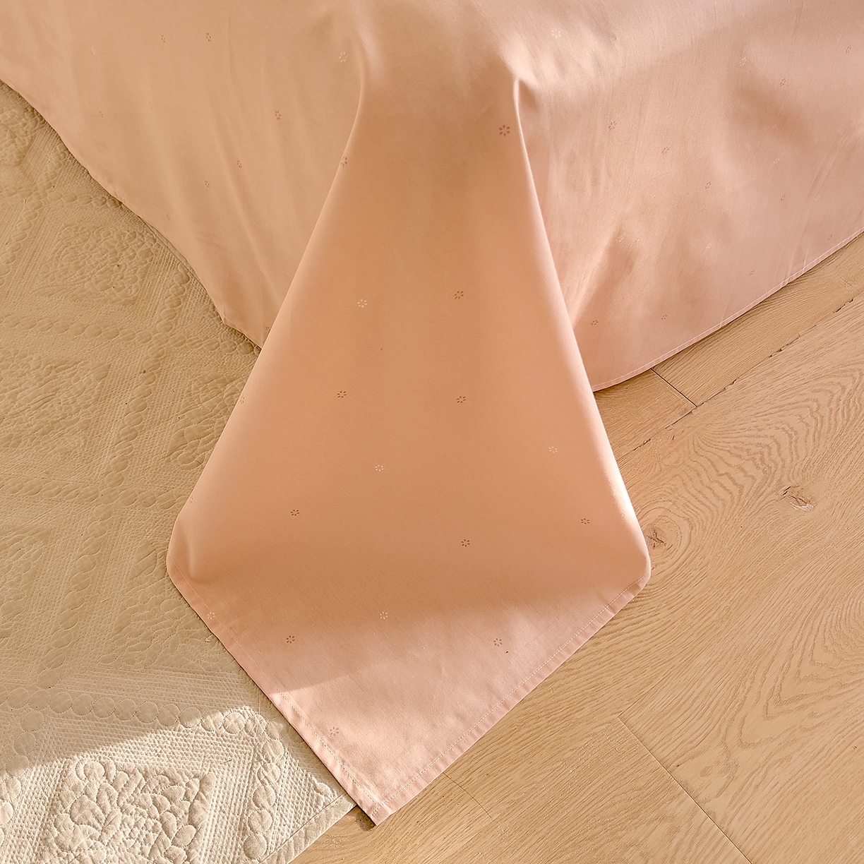 91家纺网 家纺一手货源 找家纺 DoDo 兜兜 2026新款40支全棉纯棉小碎花四件套（可定做尺寸） 春之约-粉