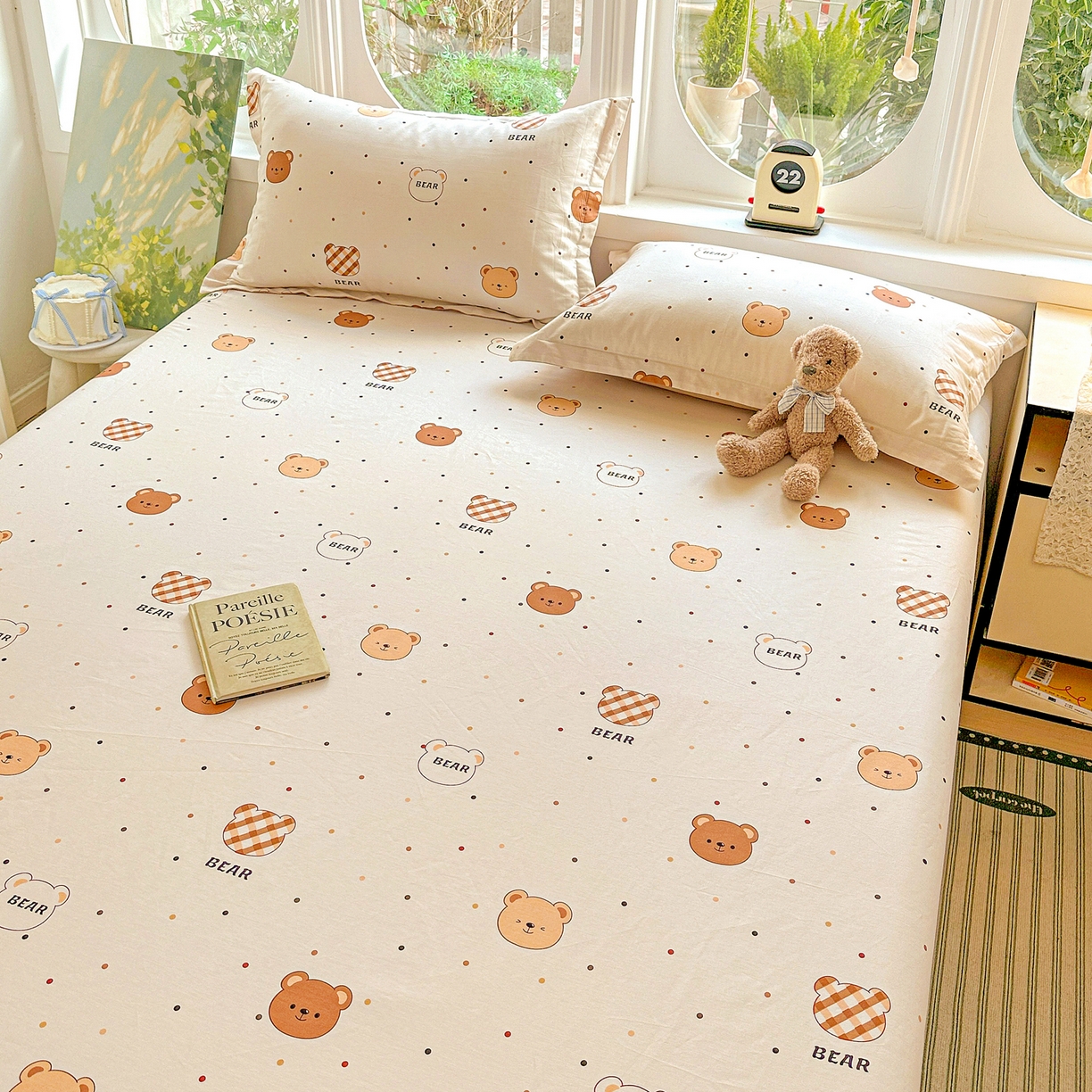 91家纺网 家纺一手货源 找家纺 恩泽家纺 2026春夏新款全棉纯棉12868印花四件套及单品系列-单床单床单单件 小精灵