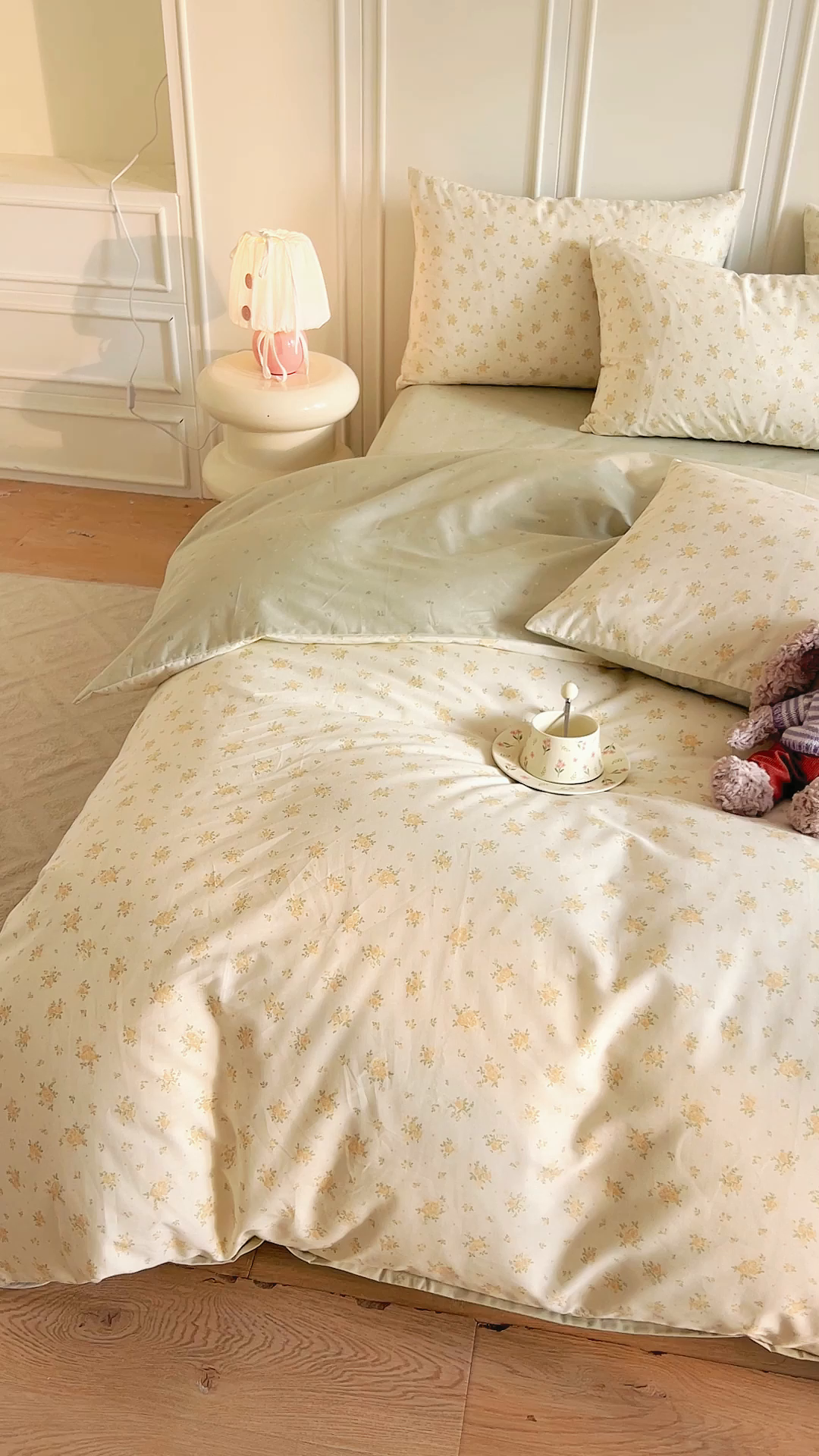 91家纺网 家纺一手货源 找家纺 DoDo 兜兜 2026新款40支全棉纯棉小碎花四件套（可定做尺寸） 春信予你