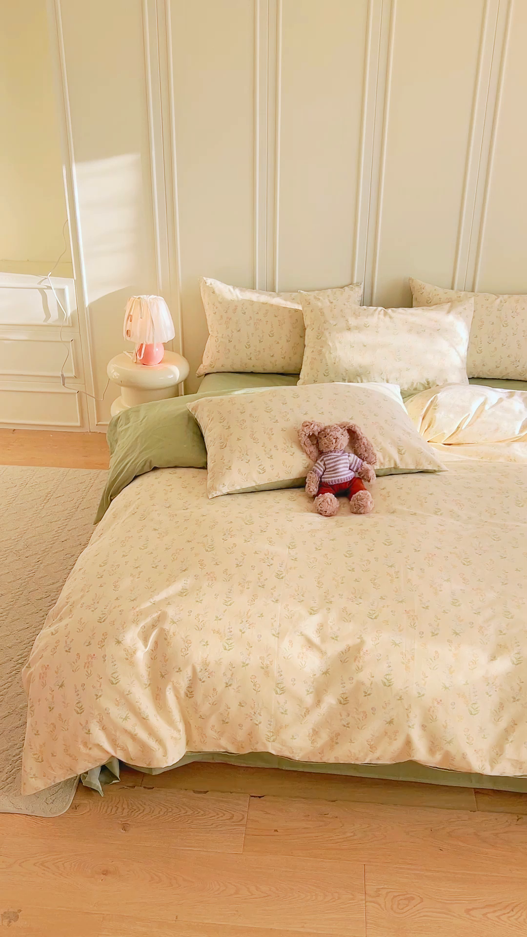 91家纺网 家纺一手货源 找家纺 DoDo 兜兜 2026新款40支全棉纯棉小碎花四件套（可定做尺寸） 见春山