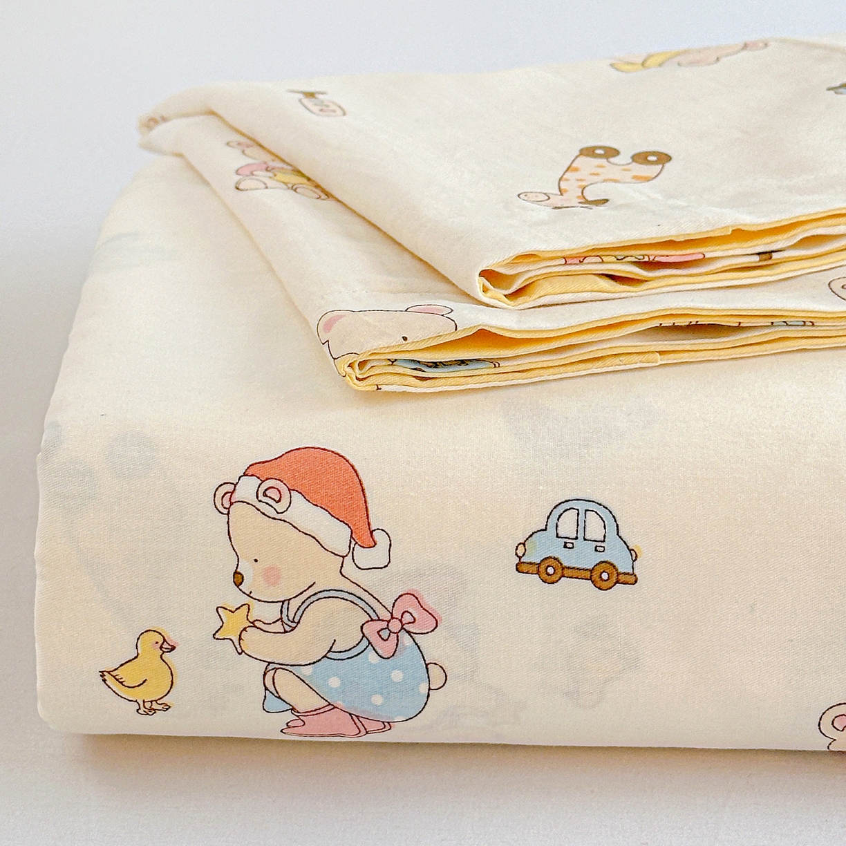 91家纺网 家纺一手货源 找家纺 恩泽家纺 2026春夏新款全棉纯棉12868印花四件套及单品系列-单床单床单单件 小萌物