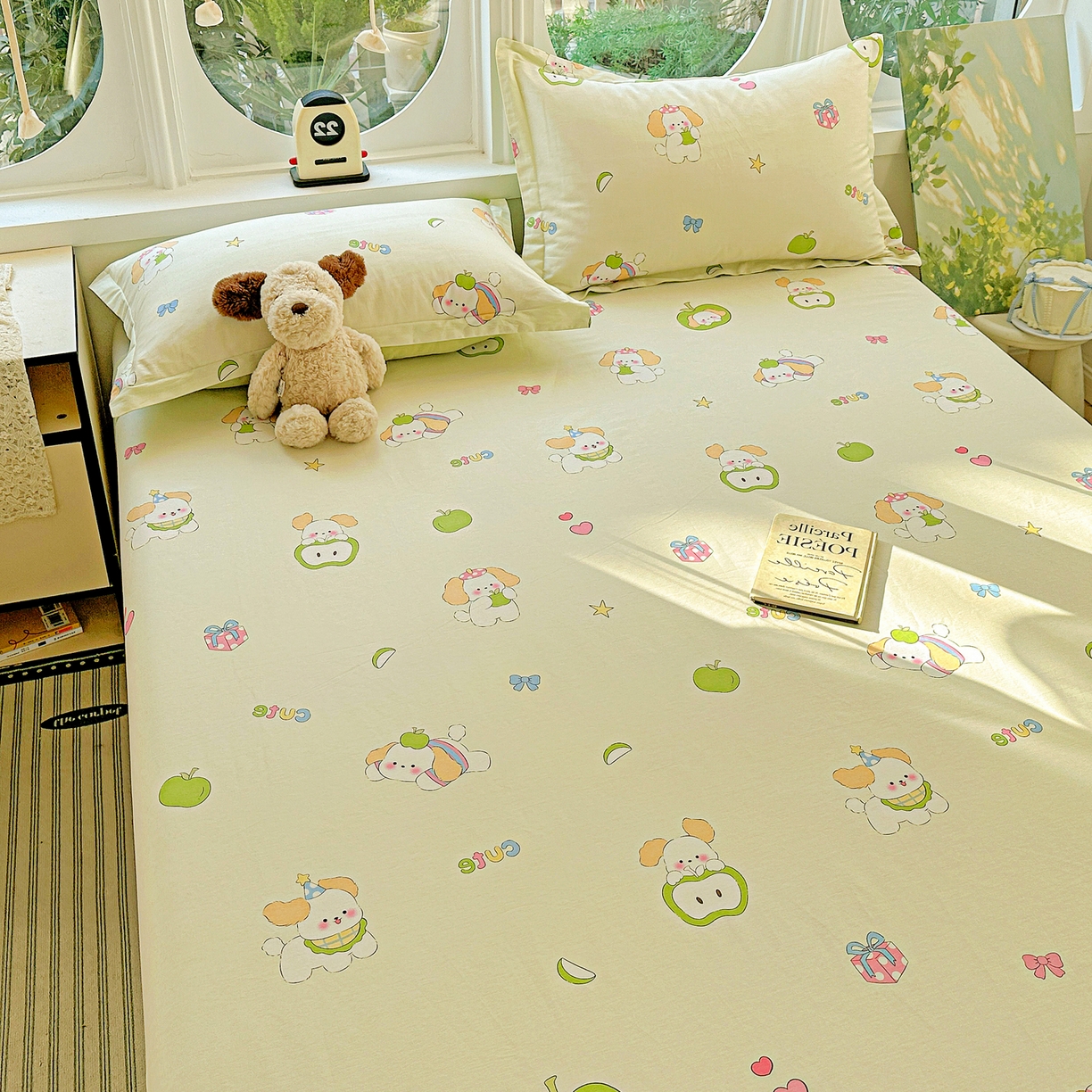 91家纺网 家纺一手货源 找家纺 恩泽家纺 2026春夏新款全棉纯棉12868印花四件套及单品系列-单床单床单单件 小淘气