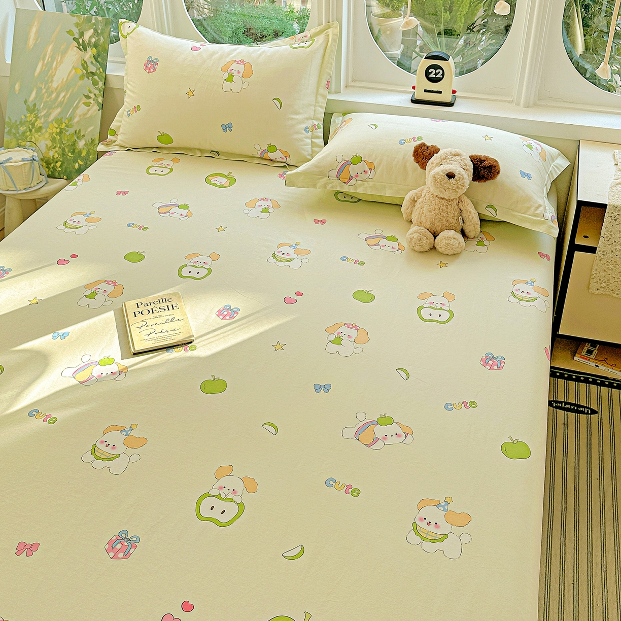 91家纺网 家纺一手货源 找家纺 恩泽家纺 2026春夏新款全棉纯棉12868印花四件套及单品系列-单床单床单单件 小淘气