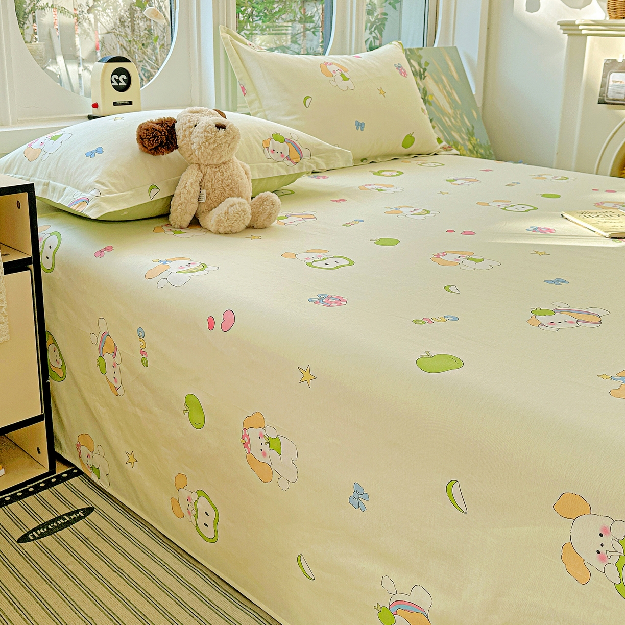 91家纺网 家纺一手货源 找家纺 恩泽家纺 2026春夏新款全棉纯棉12868印花四件套及单品系列-单床单床单单件 小淘气