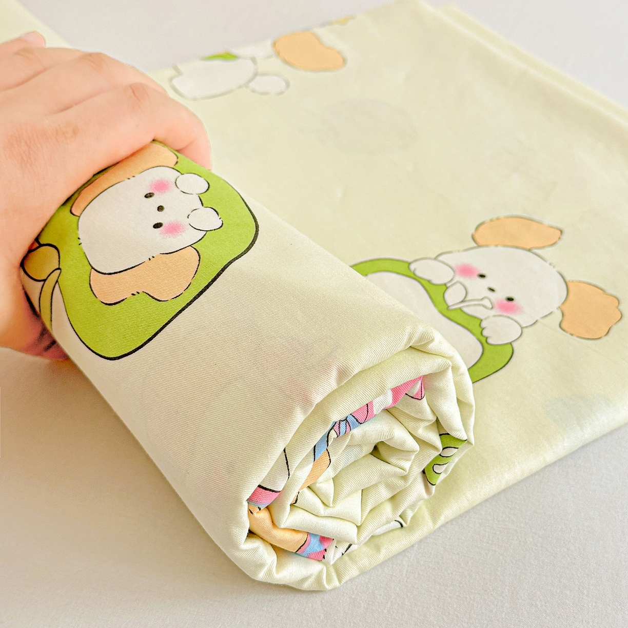 91家纺网 家纺一手货源 找家纺 恩泽家纺 2026春夏新款全棉纯棉12868印花四件套及单品系列-单床单床单单件 小淘气