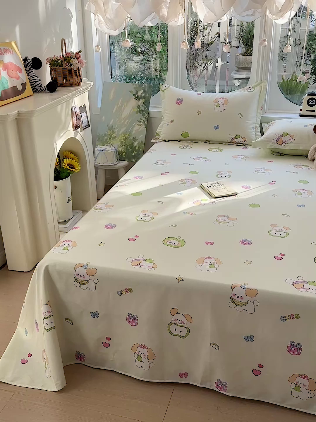 91家纺网 家纺一手货源 找家纺 恩泽家纺 2026春夏新款全棉纯棉12868印花四件套及单品系列-单床单床单单件 小淘气