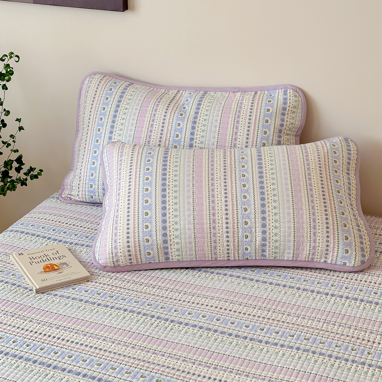 91家纺网 家纺一手货源 找家纺 （总）漫时光 2025新款正面纯棉反面宝宝绒印花夹棉砂洗床盖四件套