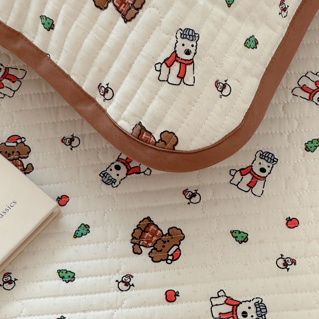 91家纺网 家纺一手货源 找家纺 漫时光 2026新款全棉新疆棉花夹层枕套单品 奶茶汪汪