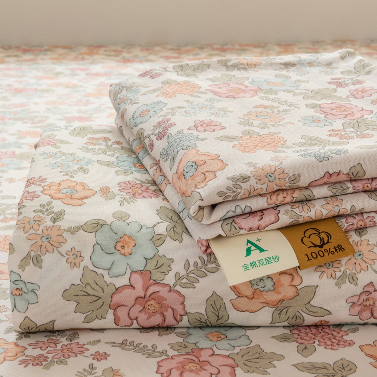 91家纺网 家纺一手货源 找家纺 （总）雯雨家纺 2026新款全棉有氧双层纱床单