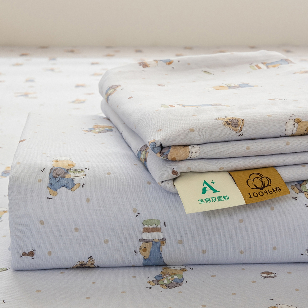 91家纺网 家纺一手货源 找家纺 （总）雯雨家纺 2026新款全棉有氧双层纱床单