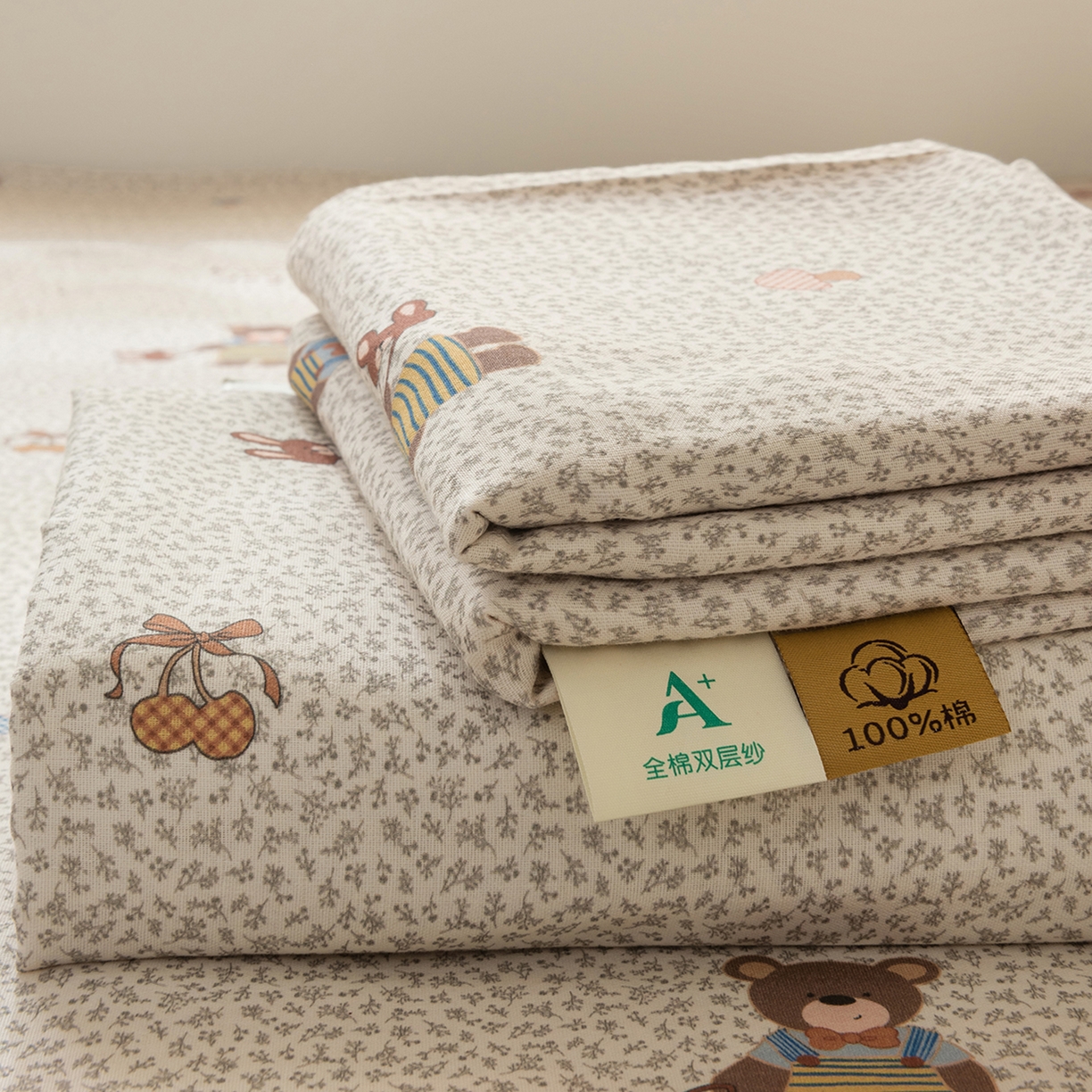 91家纺网 家纺一手货源 找家纺 （总）雯雨家纺 2026新款全棉有氧双层纱床单