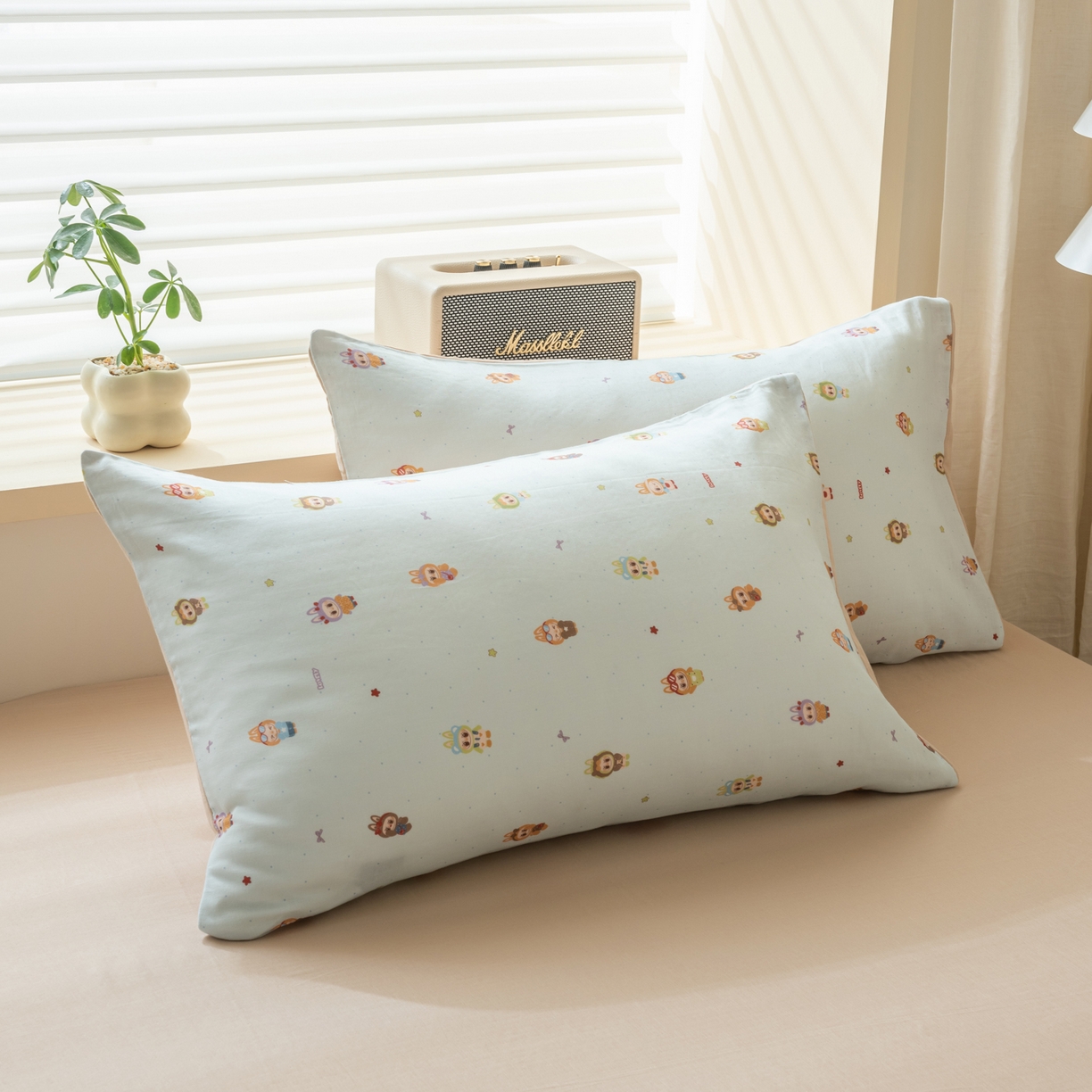 91家纺网 家纺一手货源 找家纺 雯雨家纺 2026新款全棉有氧双层纱床单 全棉双层纱床单-布精灵