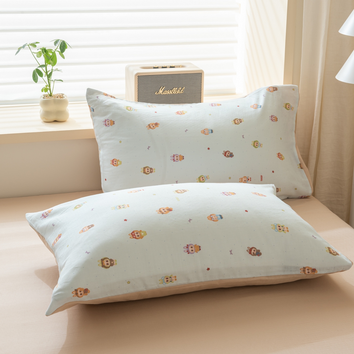 91家纺网 家纺一手货源 找家纺 雯雨家纺 2026新款全棉有氧双层纱床单 全棉双层纱床单-布精灵