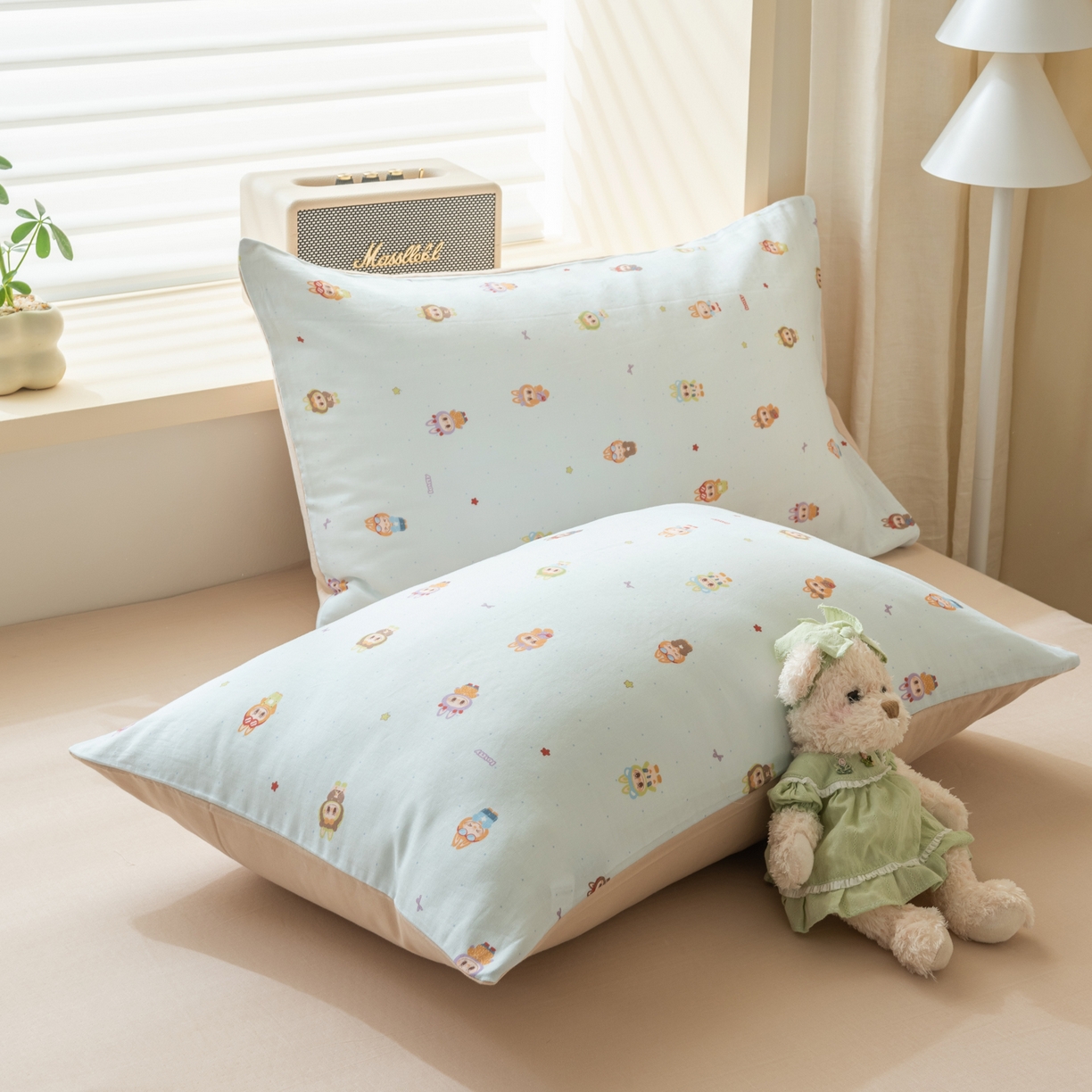 91家纺网 家纺一手货源 找家纺 雯雨家纺 2026新款全棉有氧双层纱床单 全棉双层纱床单-布精灵