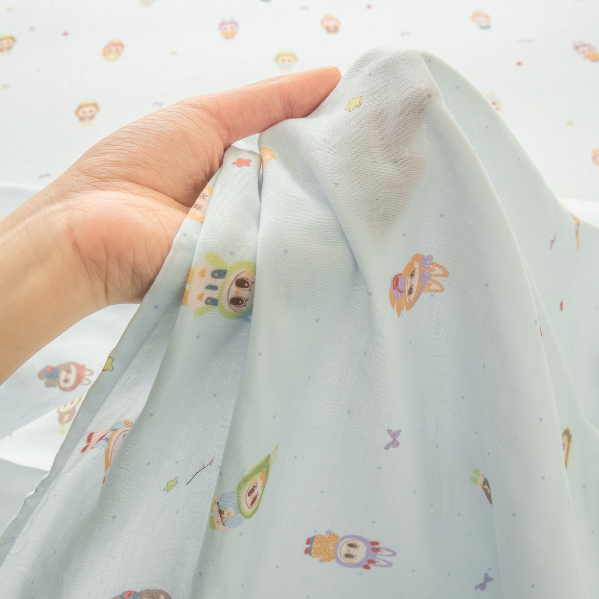 91家纺网 家纺一手货源 找家纺 雯雨家纺 2026新款全棉有氧双层纱床单 全棉双层纱床单-布精灵