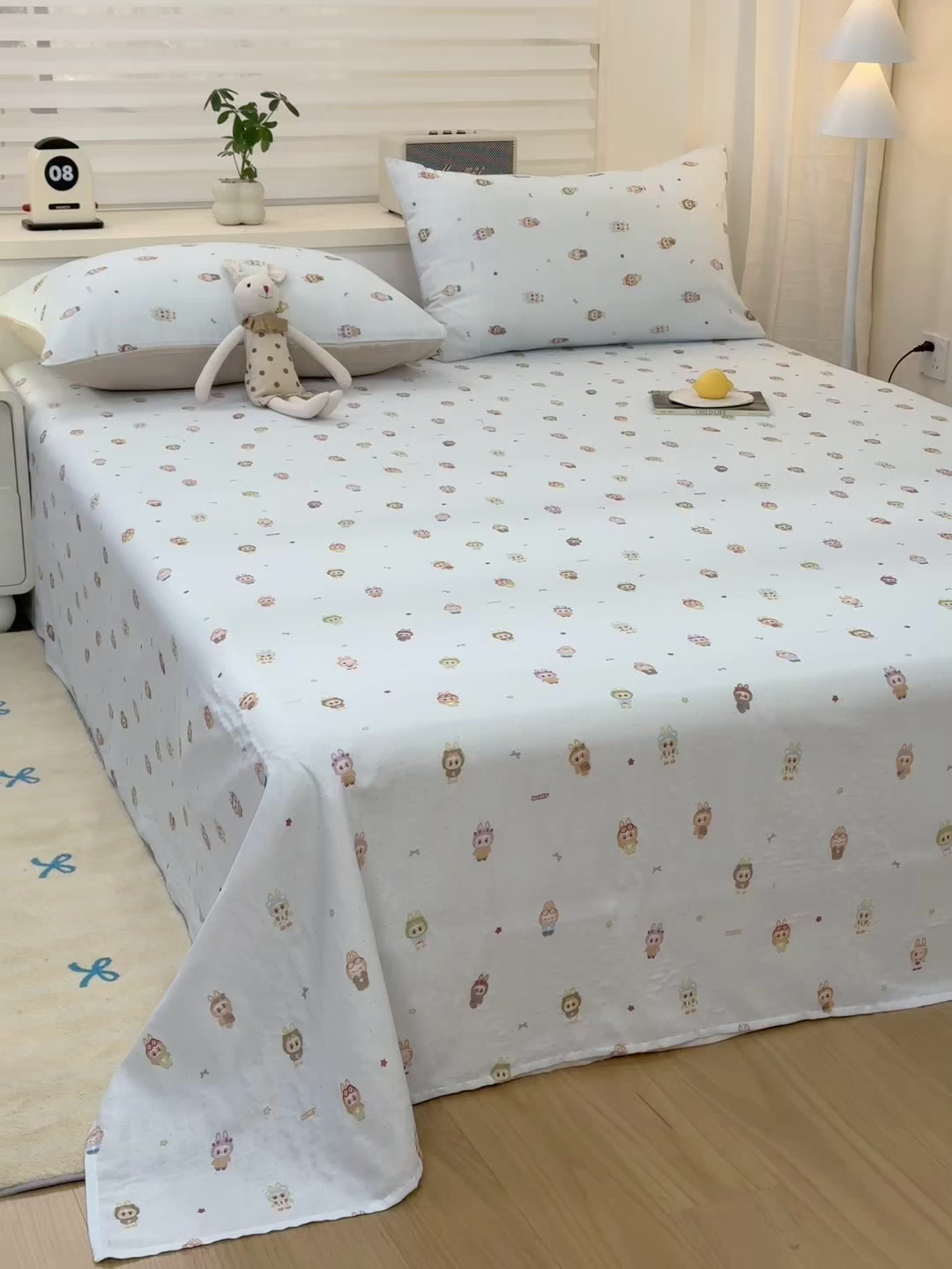 91家纺网 家纺一手货源 找家纺 雯雨家纺 2026新款全棉有氧双层纱床单 全棉双层纱床单-布精灵