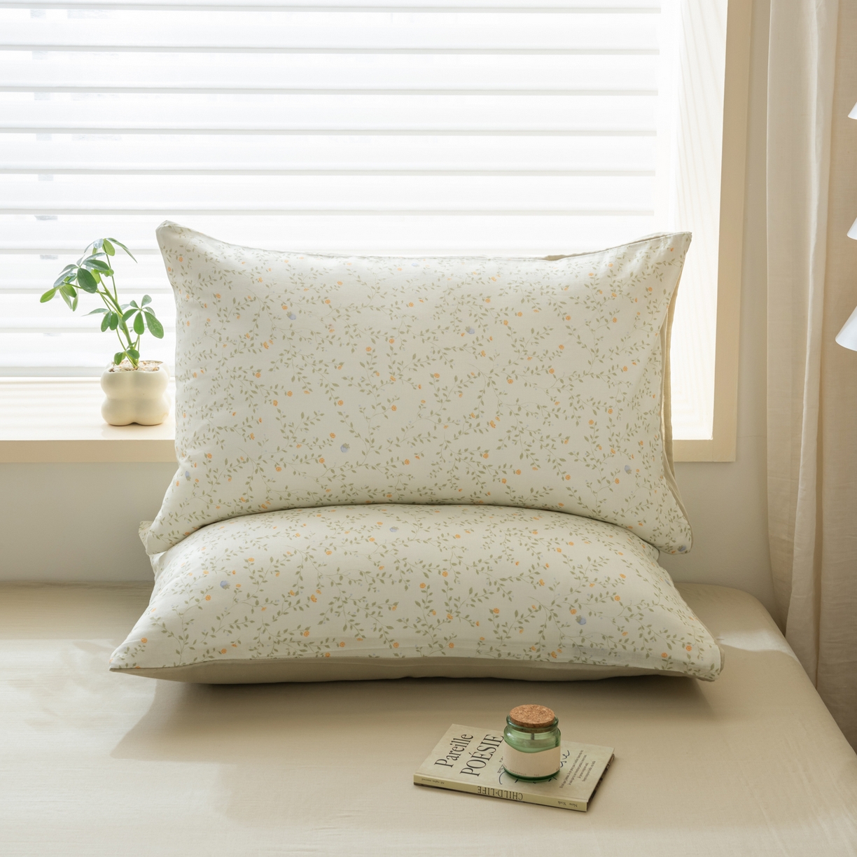 91家纺网 家纺一手货源 找家纺 雯雨家纺 2026新款全棉有氧双层纱床单 全棉双层纱床单-风晚