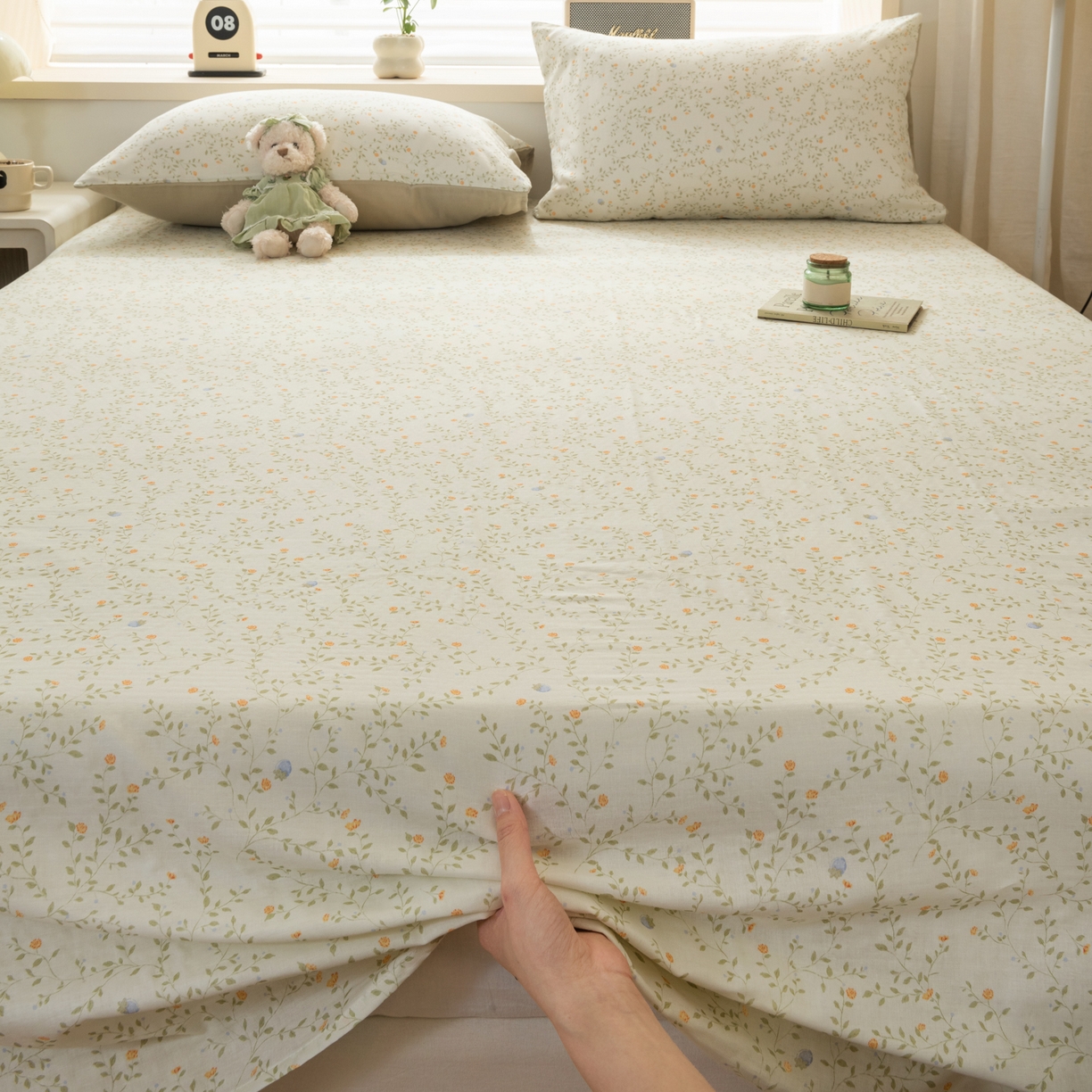 91家纺网 家纺一手货源 找家纺 雯雨家纺 2026新款全棉有氧双层纱床单 全棉双层纱床单-风晚