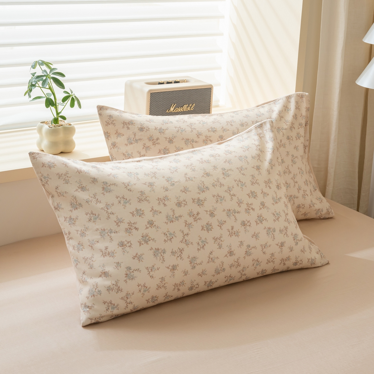 91家纺网 家纺一手货源 找家纺 雯雨家纺 2026新款全棉有氧双层纱床单 全棉双层纱床单-落影迷香