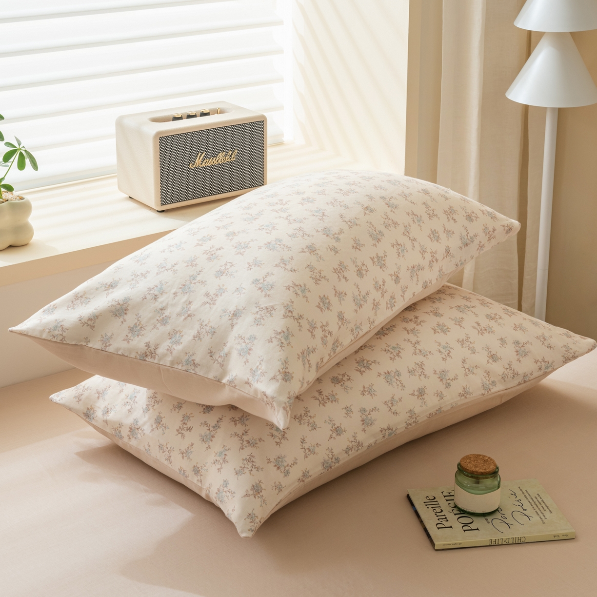 91家纺网 家纺一手货源 找家纺 雯雨家纺 2026新款全棉有氧双层纱床单 全棉双层纱床单-落影迷香