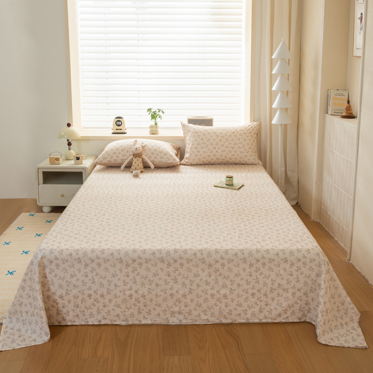 91家纺网 家纺一手货源 找家纺 雯雨家纺 2026新款全棉有氧双层纱床单 全棉双层纱床单-落影迷香