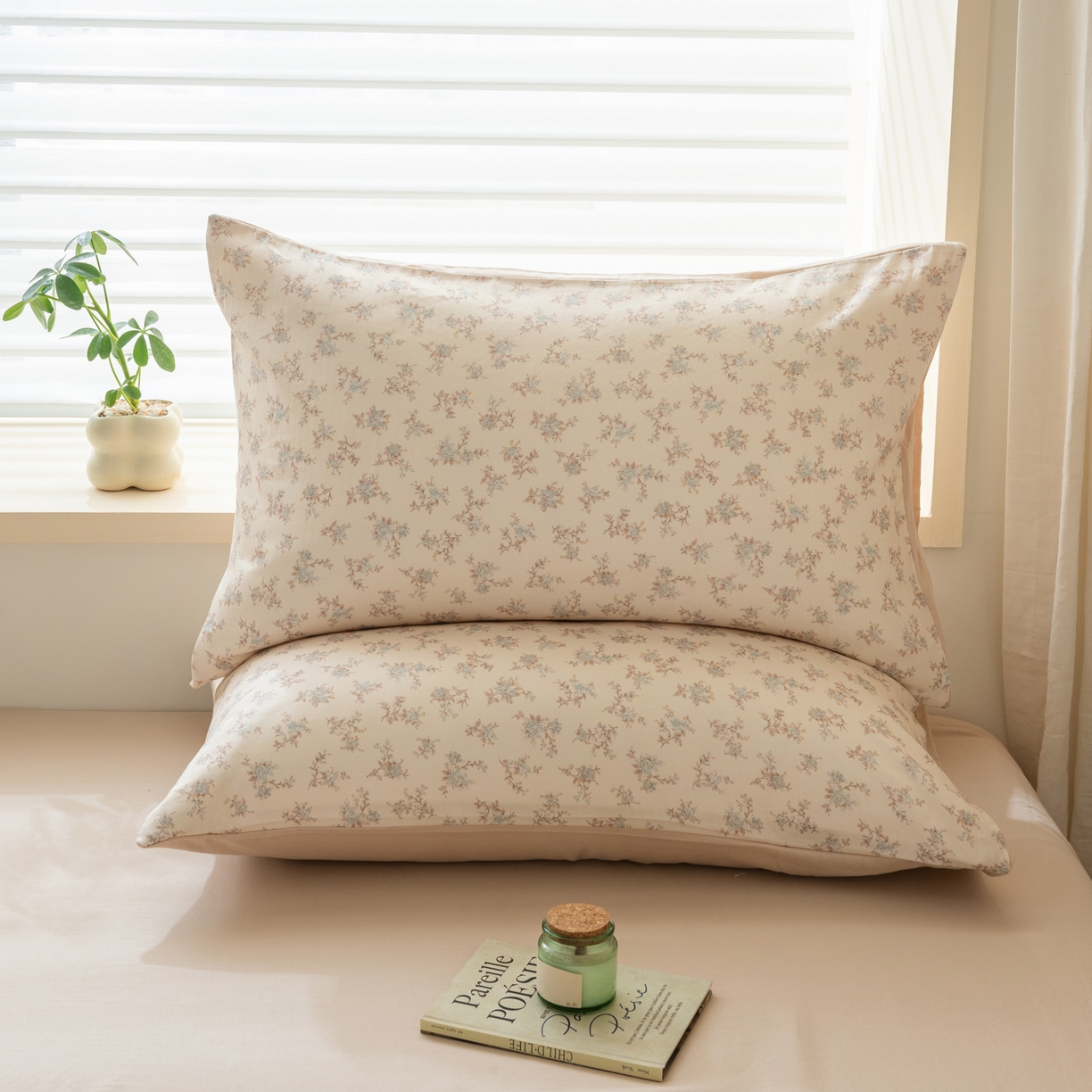 91家纺网 家纺一手货源 找家纺 雯雨家纺 2026新款全棉有氧双层纱床单 全棉双层纱床单-落影迷香