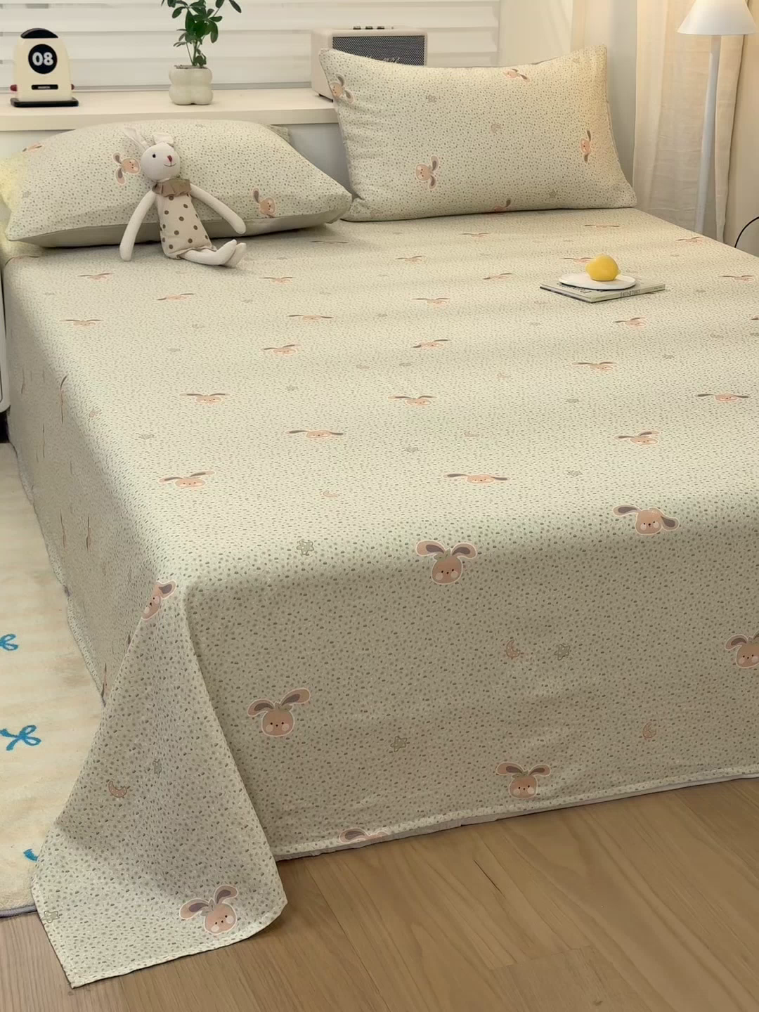 91家纺网 家纺一手货源 找家纺 雯雨家纺 2026新款全棉有氧双层纱床单 全棉双层纱床单-梦香小筑