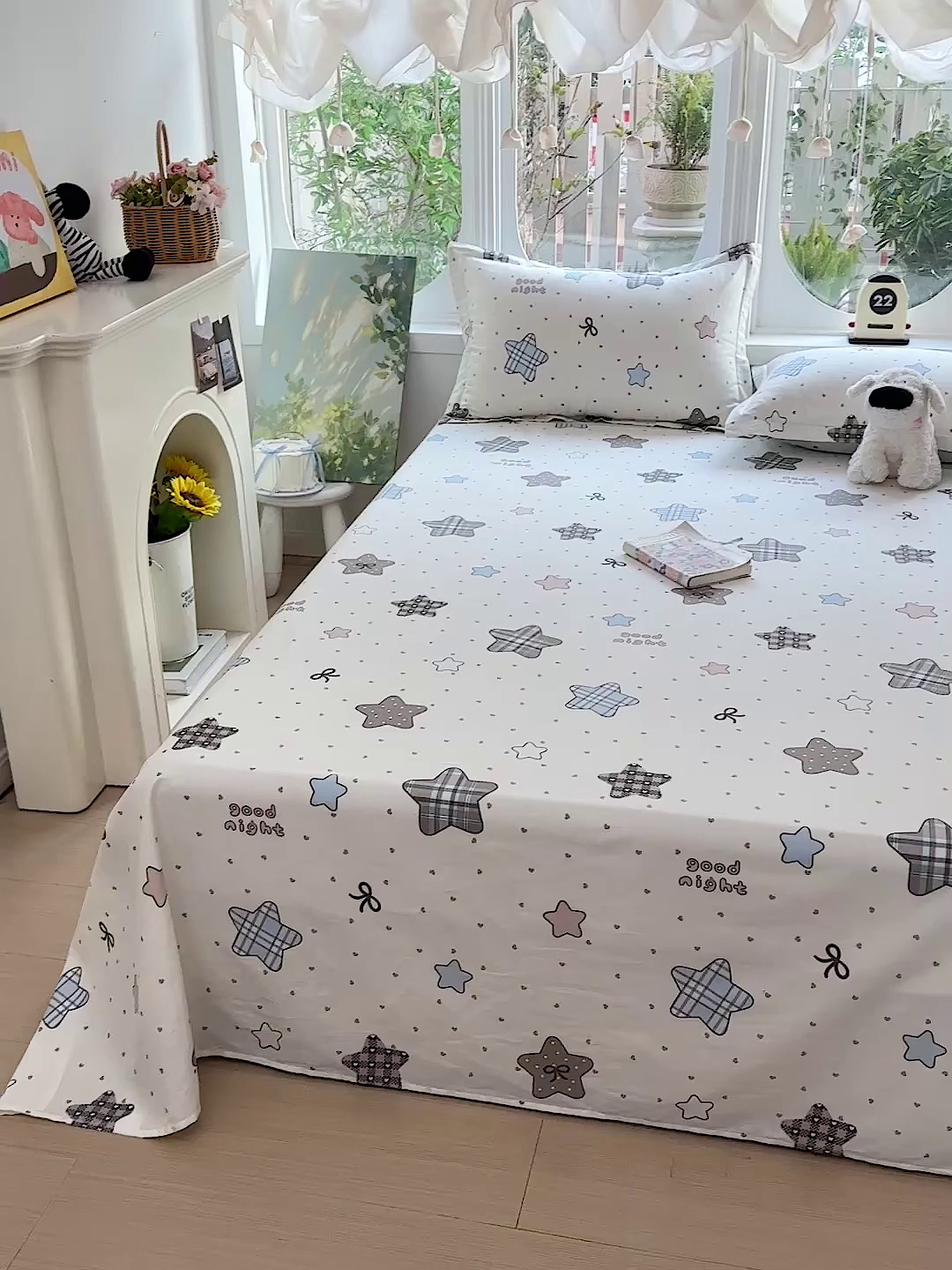 91家纺网 家纺一手货源 找家纺 恩泽家纺 2026春夏新款全棉纯棉12868印花四件套及单品系列-单床单床单单件 星动情节