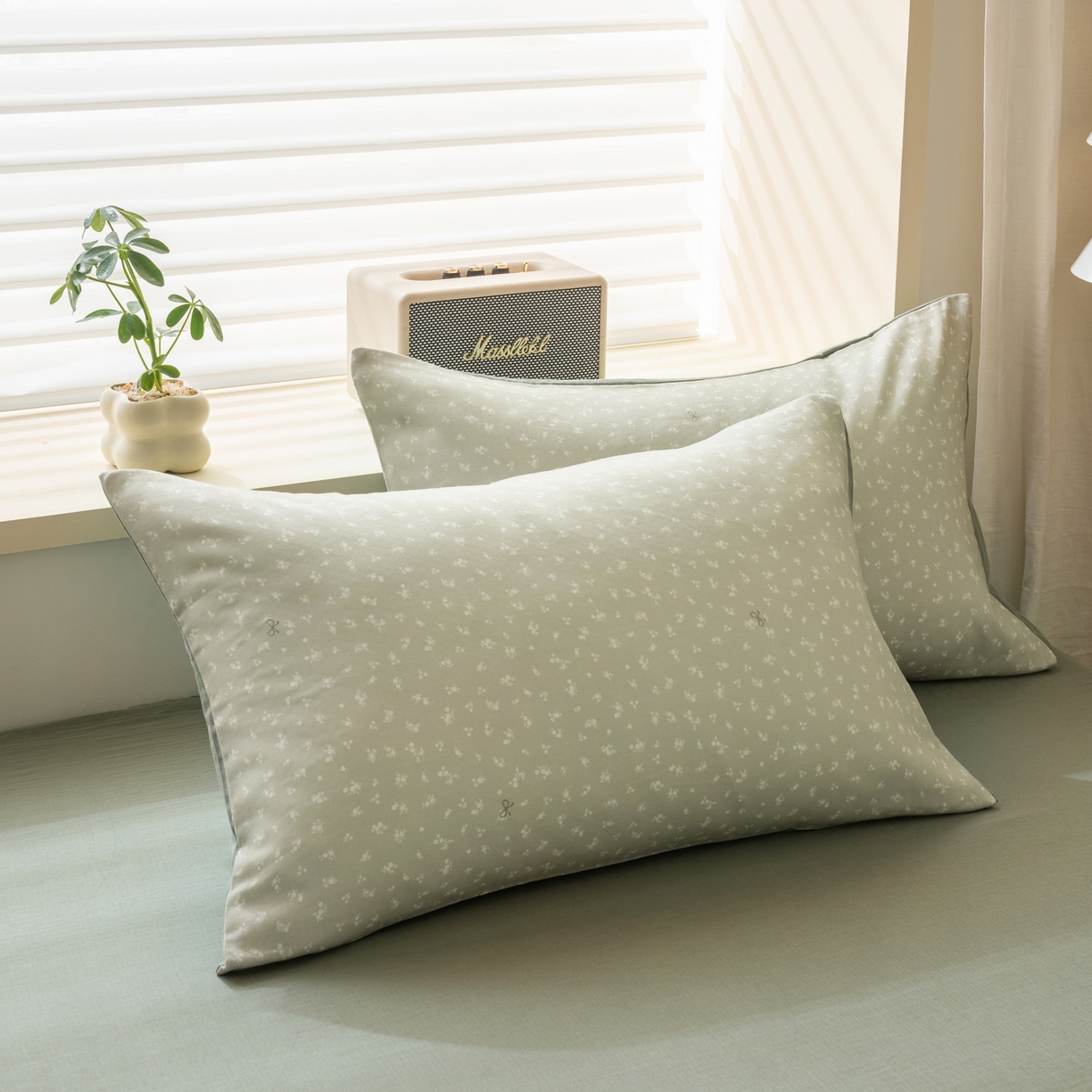 91家纺网 家纺一手货源 找家纺 雯雨家纺 2026新款全棉有氧双层纱床单 全棉双层纱床单-秘密花园