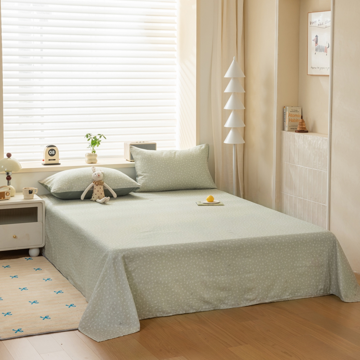 91家纺网 家纺一手货源 找家纺 雯雨家纺 2026新款全棉有氧双层纱床单 全棉双层纱床单-秘密花园