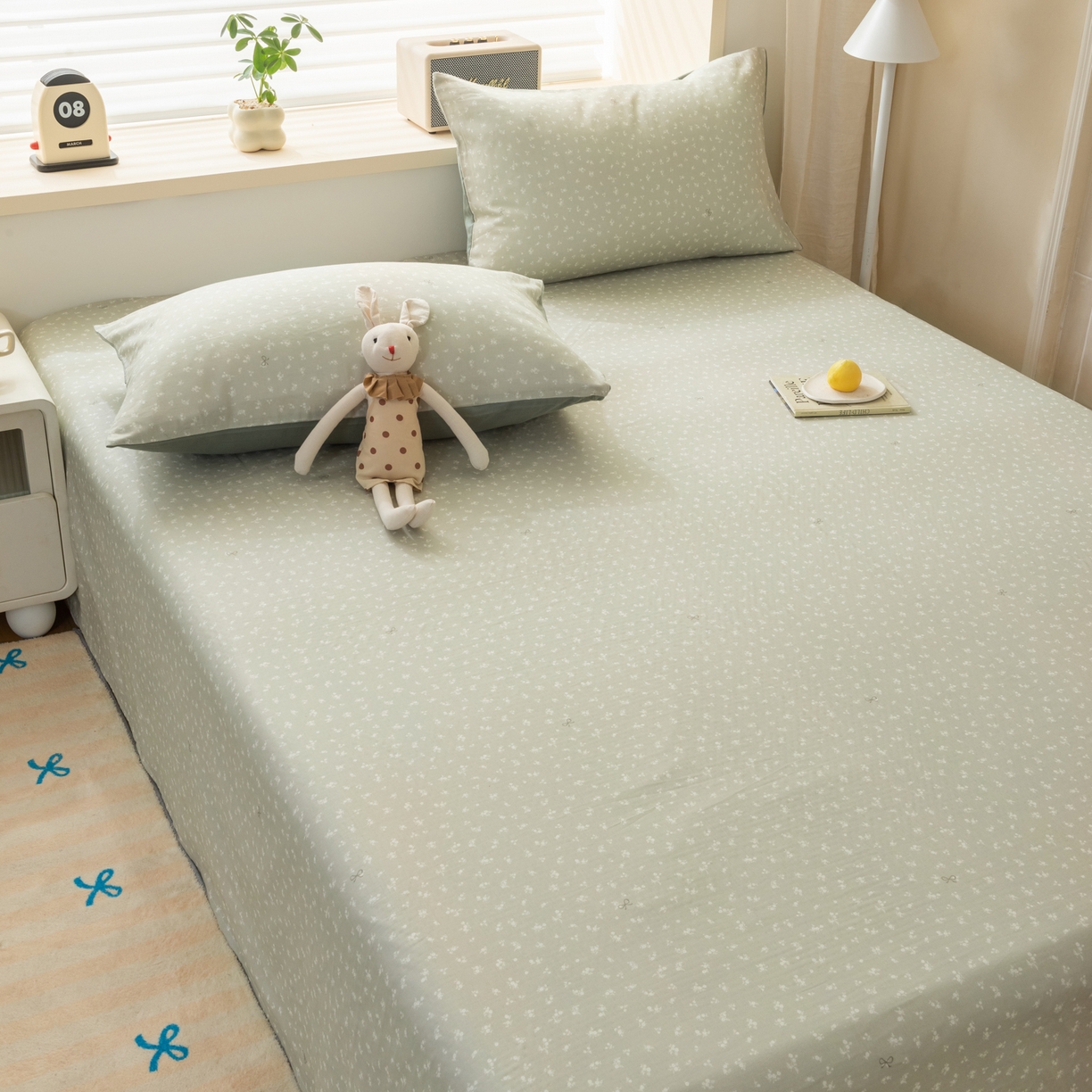 91家纺网 家纺一手货源 找家纺 雯雨家纺 2026新款全棉有氧双层纱床单 全棉双层纱床单-秘密花园