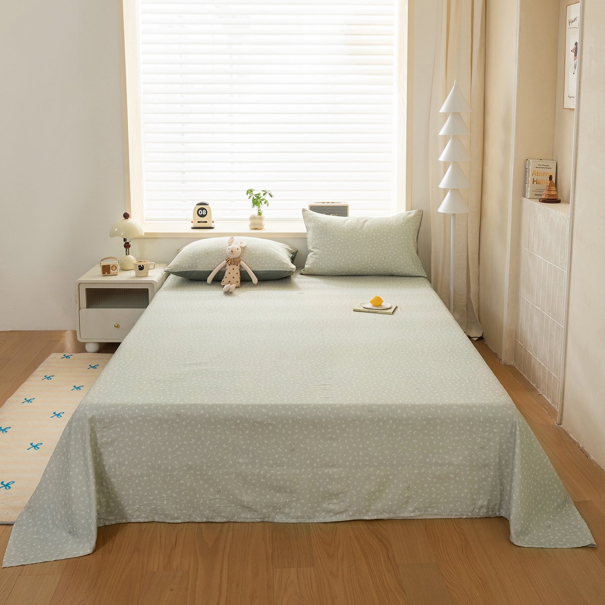 91家纺网 家纺一手货源 找家纺 雯雨家纺 2026新款全棉有氧双层纱床单 全棉双层纱床单-秘密花园