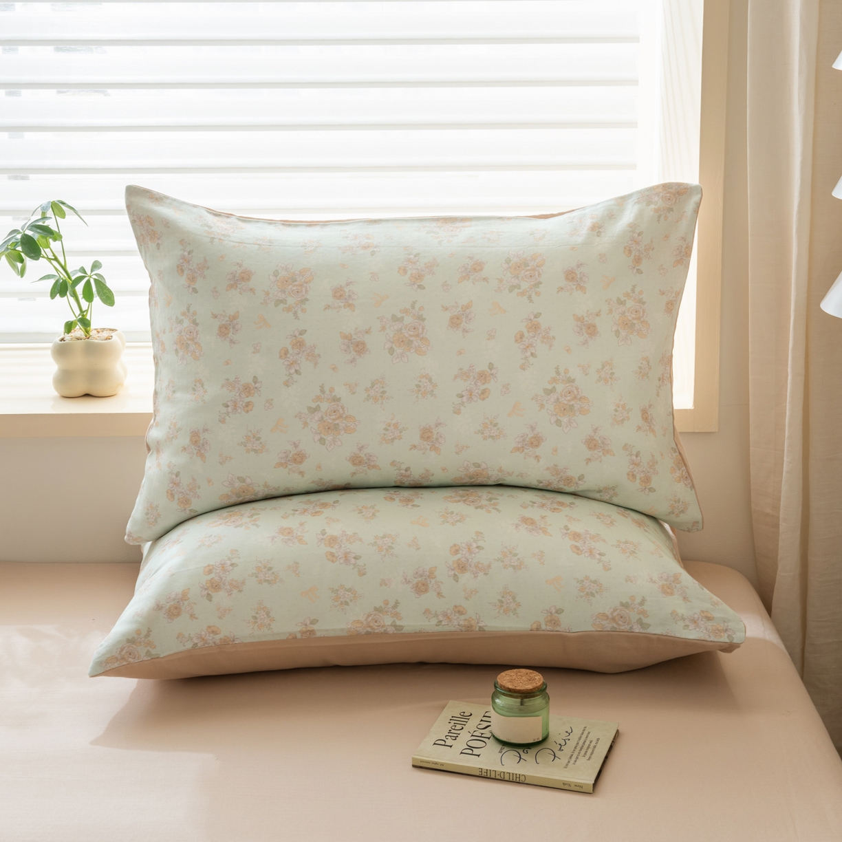 91家纺网 家纺一手货源 找家纺 雯雨家纺 2026新款全棉有氧双层纱床单 全棉双层纱床单-南法庄园