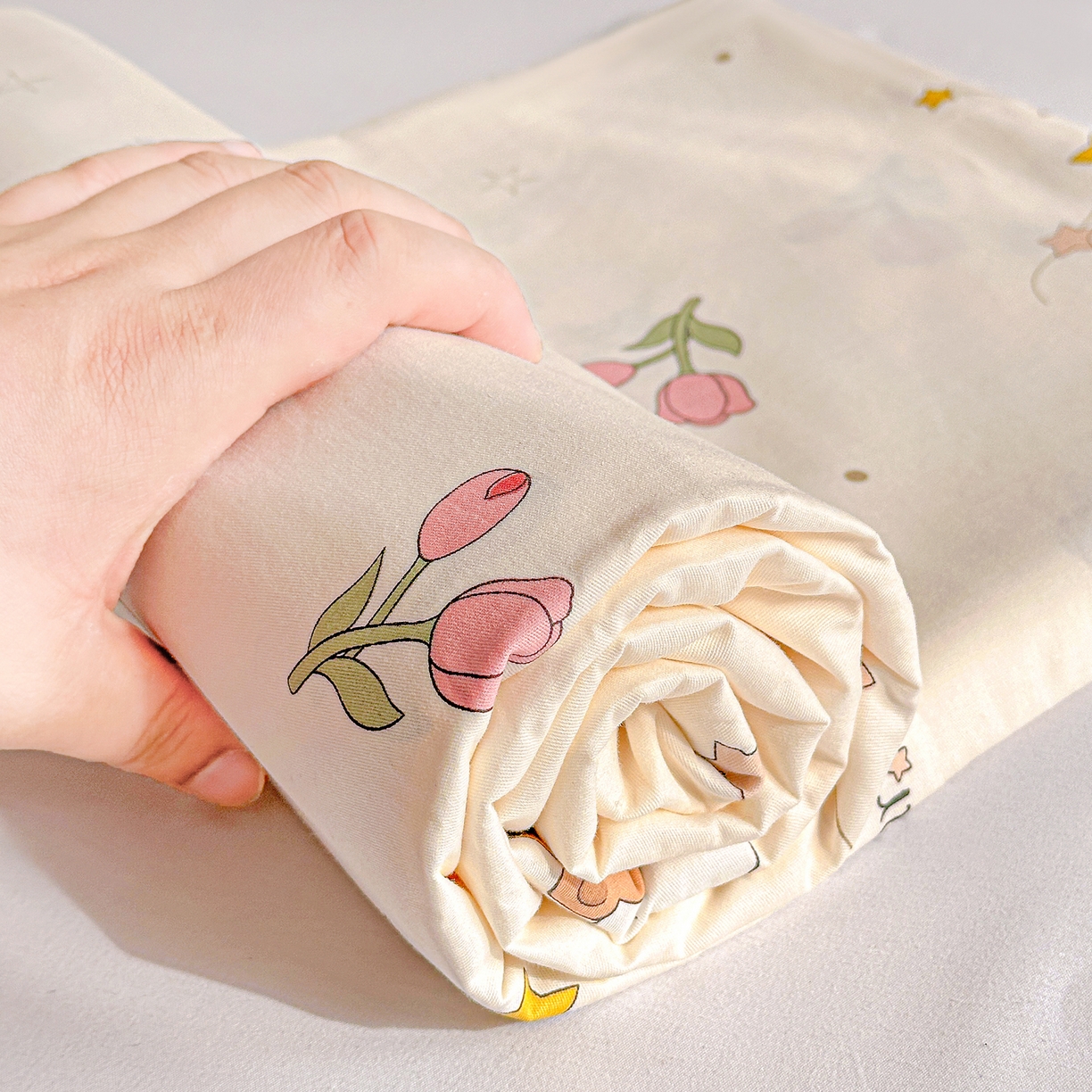 91家纺网 家纺一手货源 找家纺 恩泽家纺 2026春夏新款全棉纯棉12868印花四件套及单品系列-单床单床单单件 星梦童话