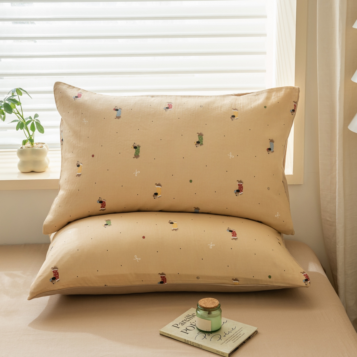 91家纺网 家纺一手货源 找家纺 雯雨家纺 2026新款全棉有氧双层纱床单 全棉双层纱床单-皮皮狗