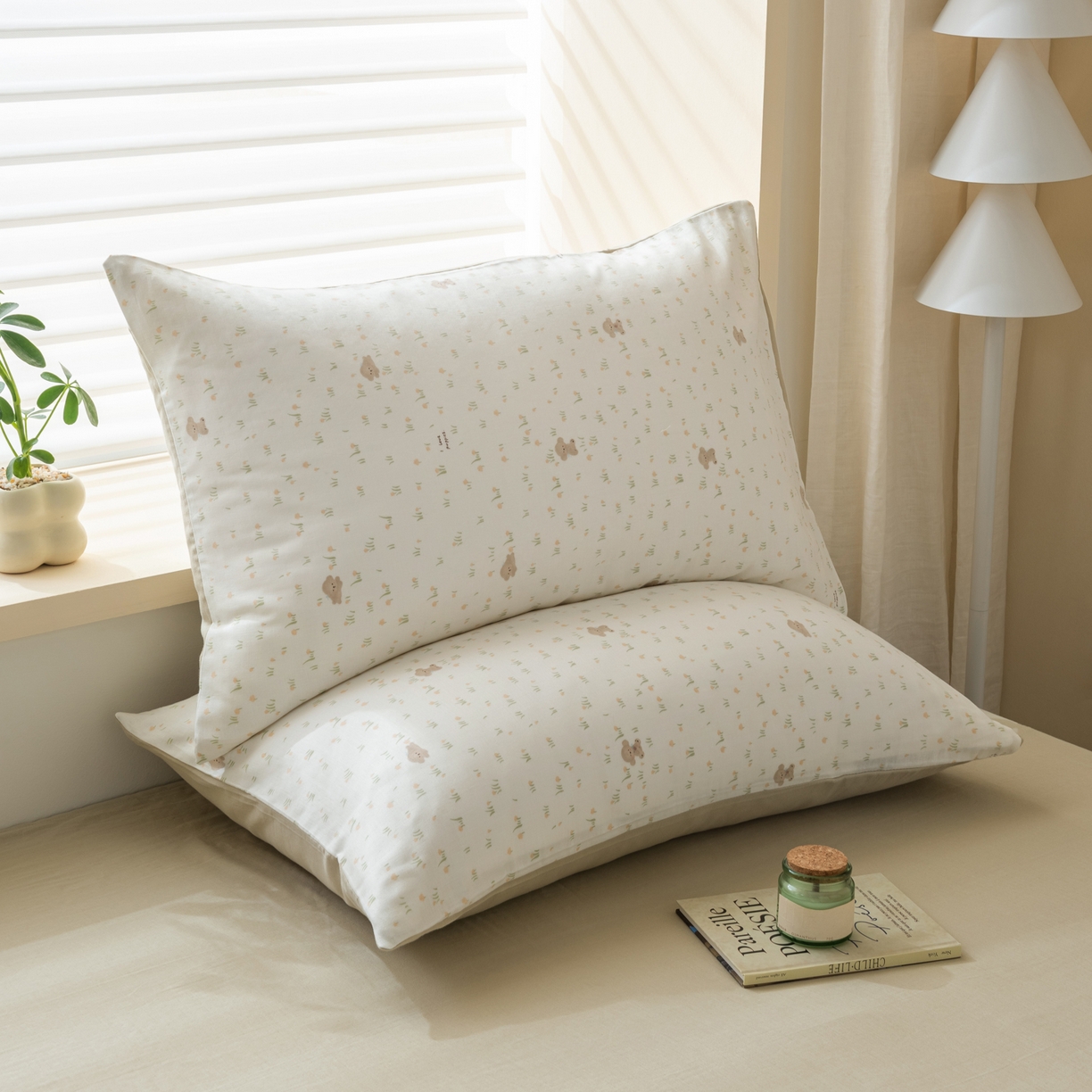 91家纺网 家纺一手货源 找家纺 雯雨家纺 2026新款全棉有氧双层纱床单 全棉双层纱床单-田园小熊