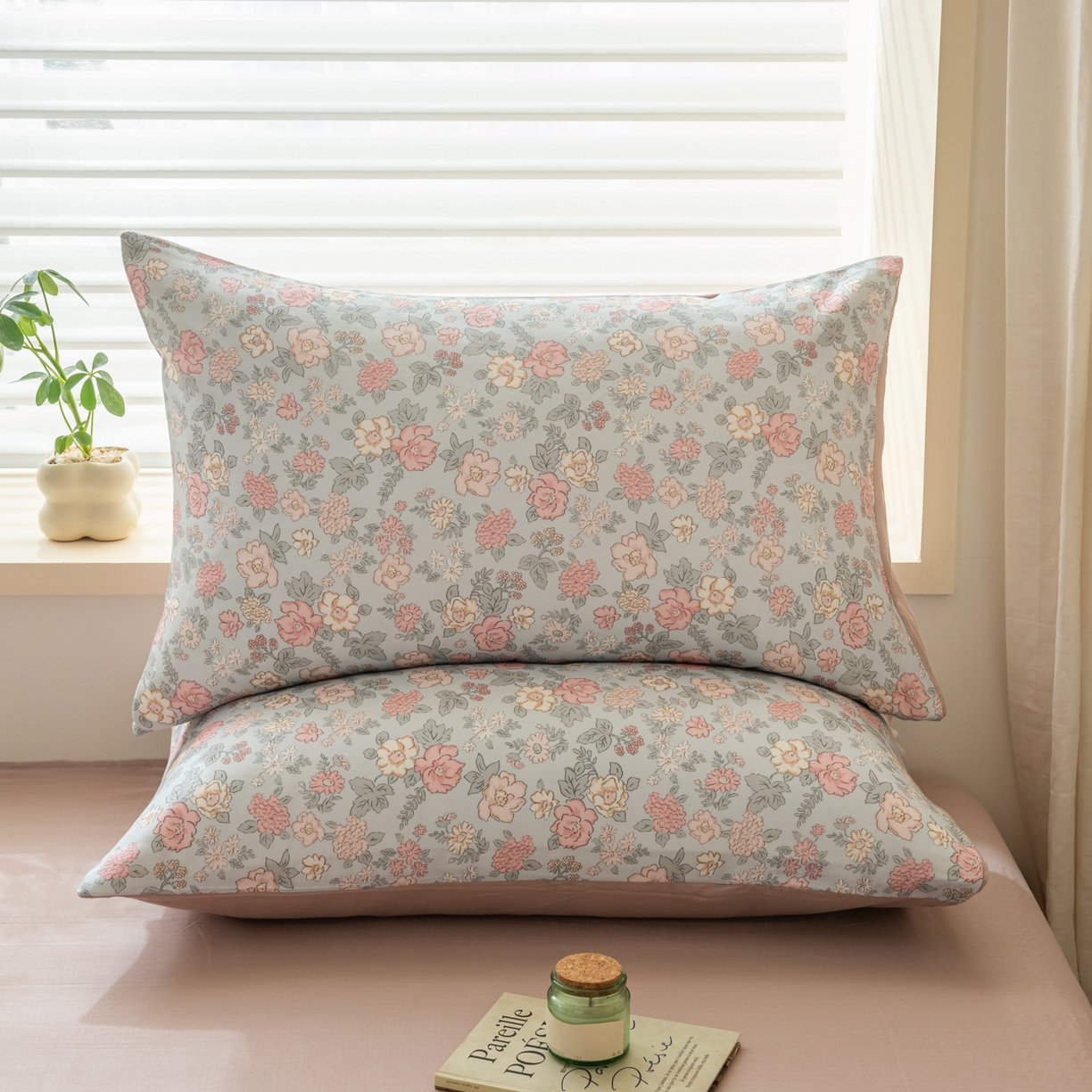 91家纺网 家纺一手货源 找家纺 雯雨家纺 2026新款全棉有氧双层纱床单 全棉双层纱床单-香水繁花-兰