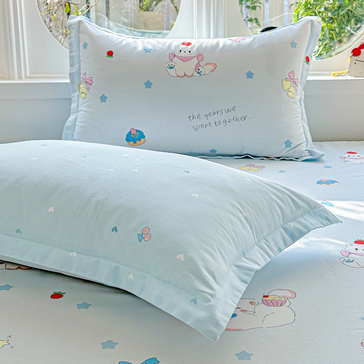 91家纺网 家纺一手货源 找家纺 恩泽家纺 2026春夏新款全棉纯棉12868印花四件套及单品系列-单枕套枕套单件 奶油阿布