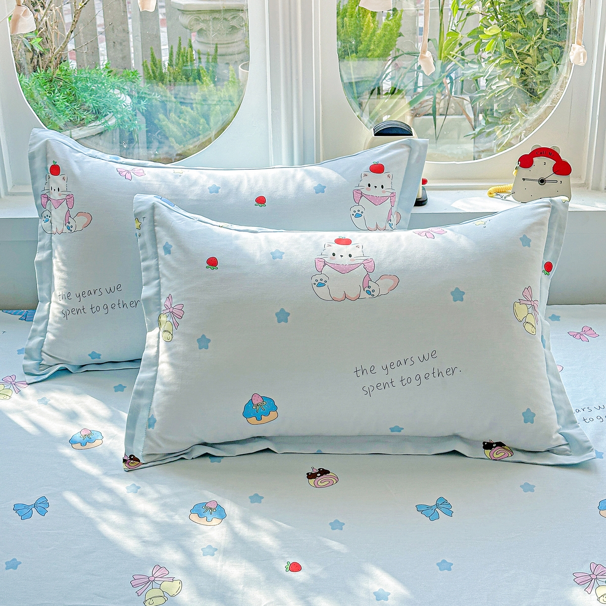 91家纺网 家纺一手货源 找家纺 恩泽家纺 2026春夏新款全棉纯棉12868印花四件套及单品系列-单枕套枕套单件 奶油阿布