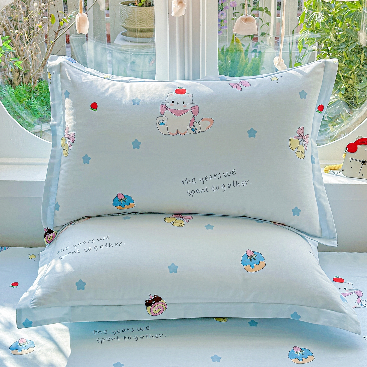 91家纺网 家纺一手货源 找家纺 恩泽家纺 2026春夏新款全棉纯棉12868印花四件套及单品系列-单枕套枕套单件 奶油阿布