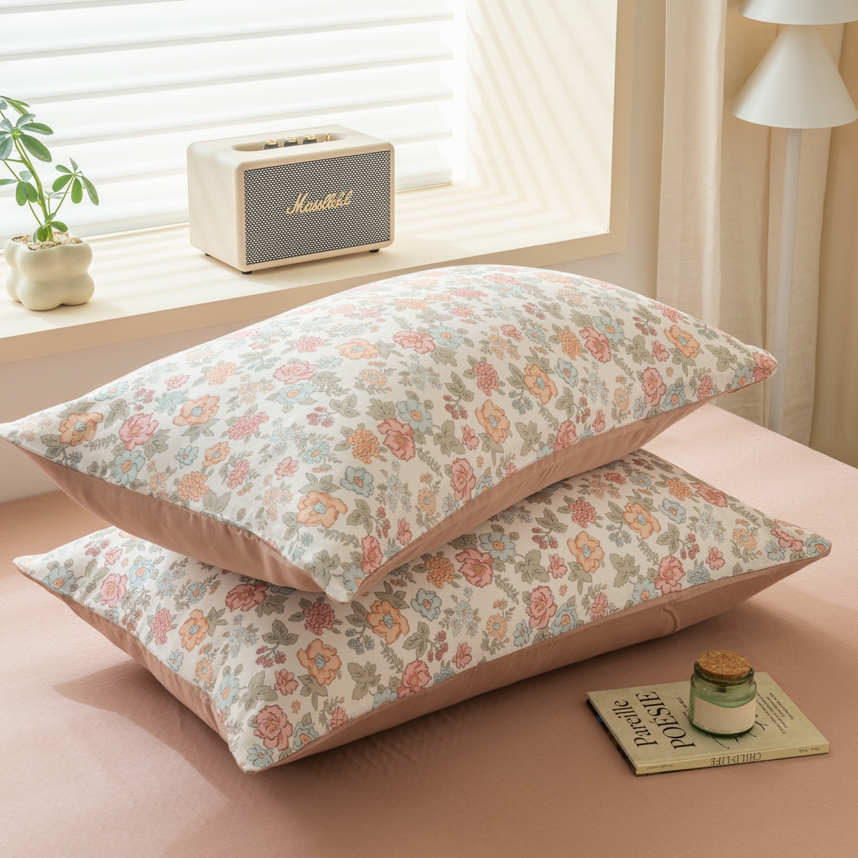 91家纺网 家纺一手货源 找家纺 雯雨家纺 2026新款全棉有氧双层纱床单 全棉双层纱床单-香水繁花-米