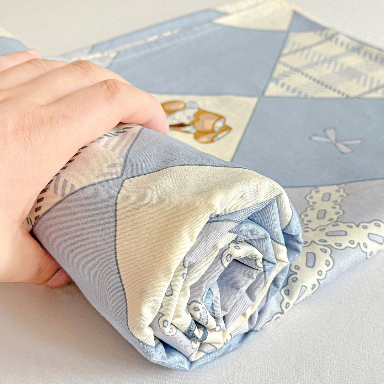 91家纺网 家纺一手货源 找家纺 恩泽家纺 2026春夏新款全棉纯棉12868印花四件套及单品系列-单床单床单单件 学院风