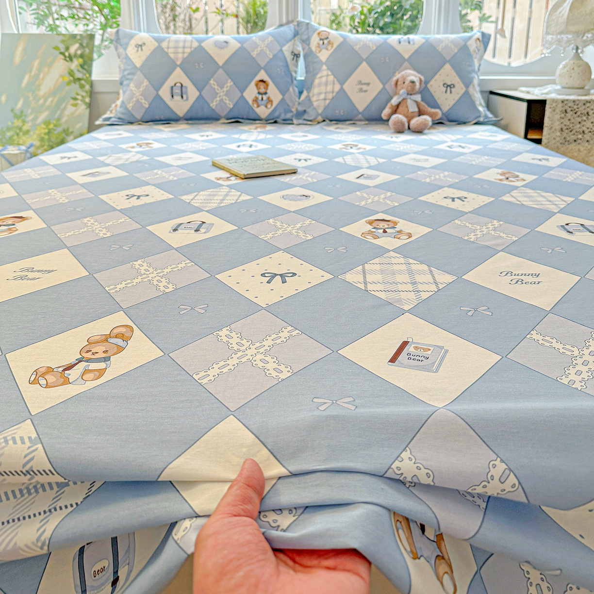 91家纺网 家纺一手货源 找家纺 恩泽家纺 2026春夏新款全棉纯棉12868印花四件套及单品系列-单床单床单单件 学院风