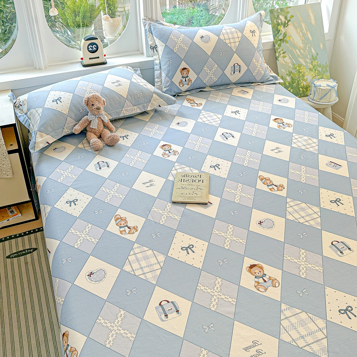 91家纺网 家纺一手货源 找家纺 恩泽家纺 2026春夏新款全棉纯棉12868印花四件套及单品系列-单床单床单单件 学院风